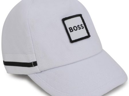 Baby Boys White Logo Cap For Discount