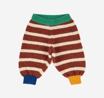 Baby Boys & Girls Brown Stripes Knit Trousers Hot on Sale