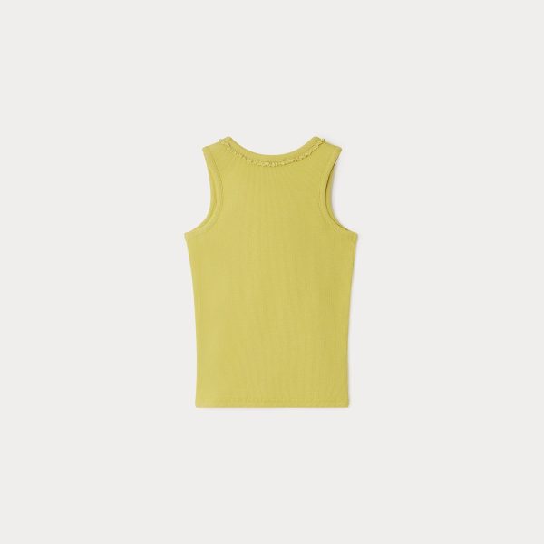 Girls Yellow Cotton Vest Online now