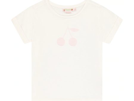 Girls White Logo Cotton T-Shirt Supply