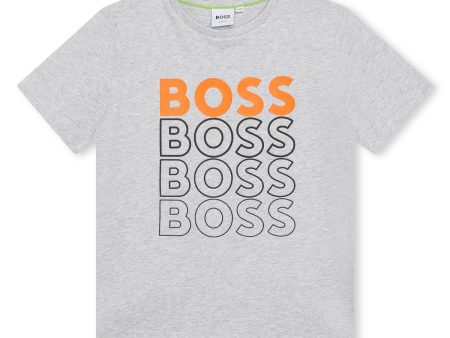 Boys Grey Logo T-Shirt Fashion