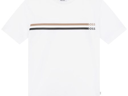 Boys White T-Shirt Online now