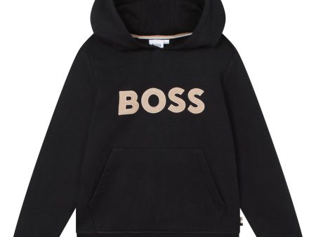 Boys & Girls Black Hooded Sweatshirt Hot on Sale