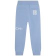 Boys Blue Logo Cotton Trousers Online Sale