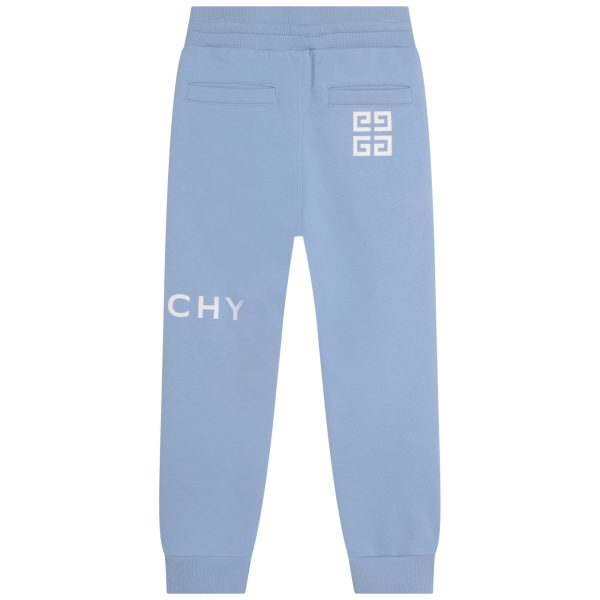 Boys Blue Logo Cotton Trousers Online Sale