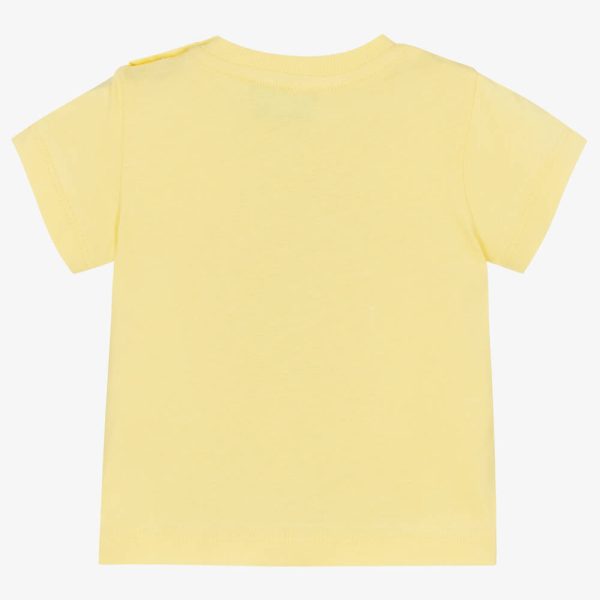 Baby Boys & Girls Yellow Logo Cotton T-Shirt Hot on Sale