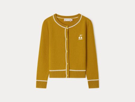 Girls Turmeric Logo Wool Cardigan Supply