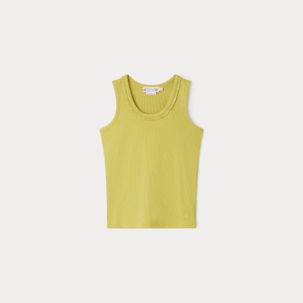 Girls Yellow Cotton Vest Online now