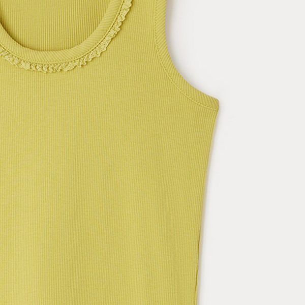 Girls Yellow Cotton Vest Online now