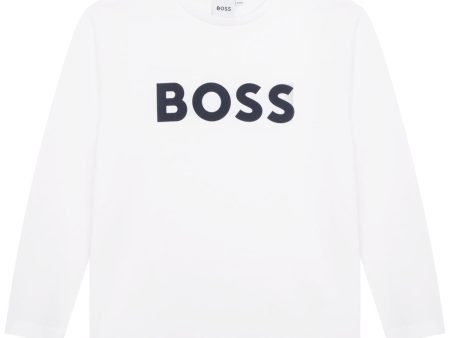 Boys Boys White Logo T-Shirt Online now