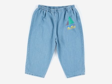 Baby Boys & Girls Light Blue Denim Trousers Online Sale