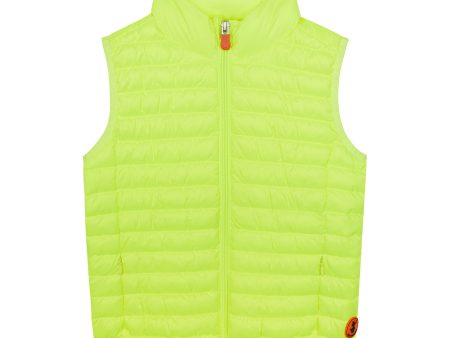 Boys & Girls Fluo Yellow Padded Gilet Supply