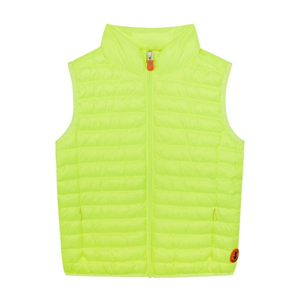 Boys & Girls Fluo Yellow Padded Gilet Supply