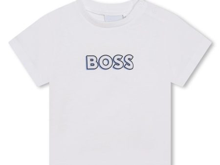 Boys White Logo T-Shirt Fashion