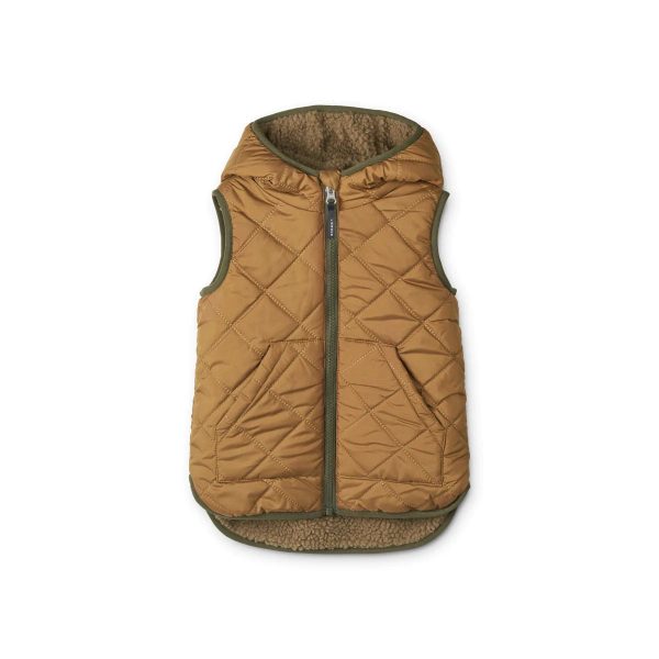 Boys & Girls Caramel Reversible Padded Gilet Supply