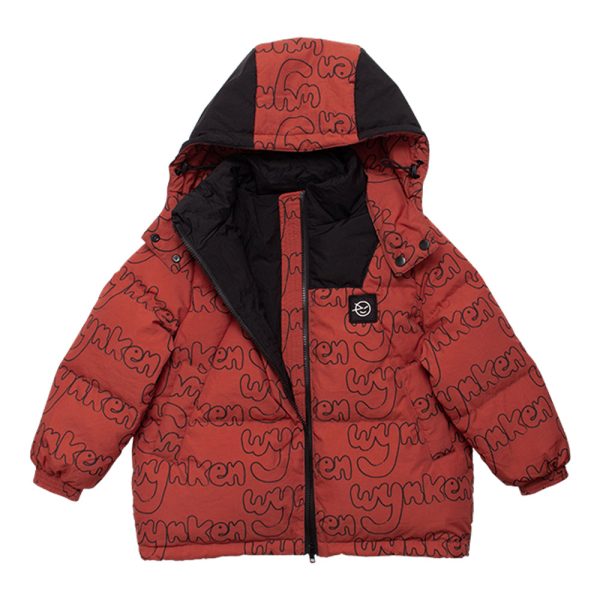 Boys & Girls Red Printed Padded Down Jacket Sale