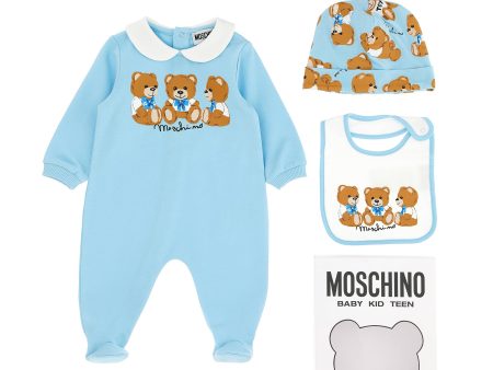 Baby Boys & Girls Blue Cotton Babysuit Set For Cheap