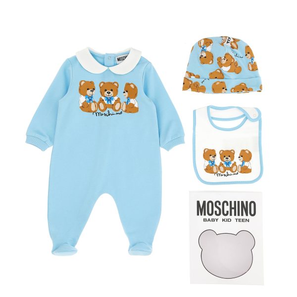 Baby Boys & Girls Blue Cotton Babysuit Set For Cheap