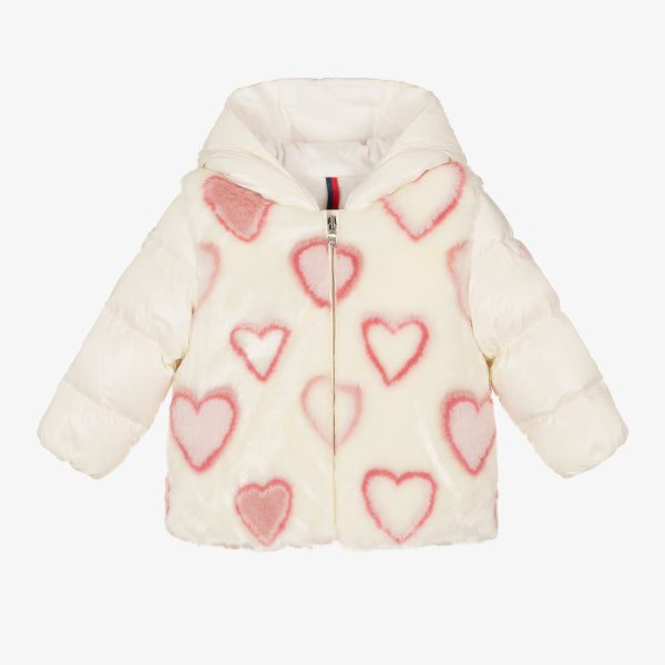 Baby Girls White  ADAMAS  Padded Down Jacket Online Sale