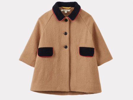 Boys & Girls Camel Wool Coat Fashion