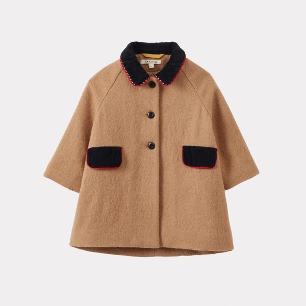 Boys & Girls Camel Wool Coat Fashion