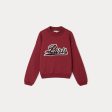 Girls Wine Red Cotton Sweatshirt on Sale