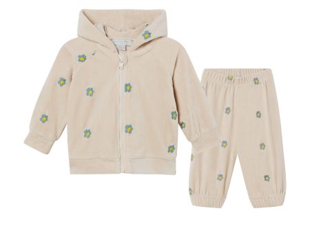 Baby Boys & Girls Beige Embroidered Set Online now