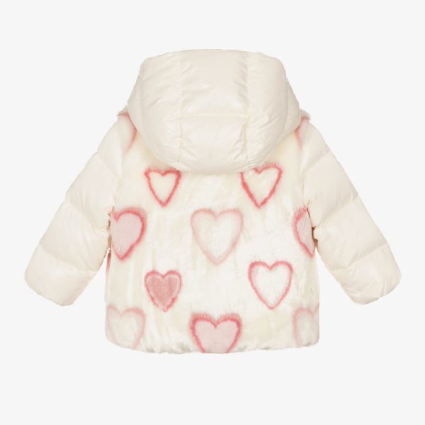 Baby Girls White  ADAMAS  Padded Down Jacket Online Sale