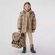 Boys & Girls Beige Check Padded Down Coat For Sale