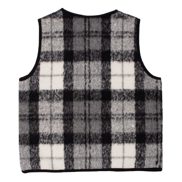 Boys & Girls Black Check Gilet Cheap