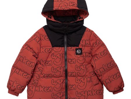 Boys & Girls Red Printed Padded Down Jacket Sale