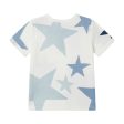 Girls White Stars Cotton T-Shirt Online Hot Sale