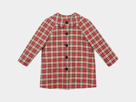 Girls Red Check Coat Online