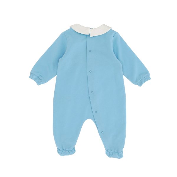 Baby Boys & Girls Blue Cotton Babysuit Set For Cheap