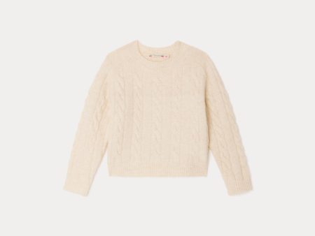 Girls White Wool Sweater For Cheap