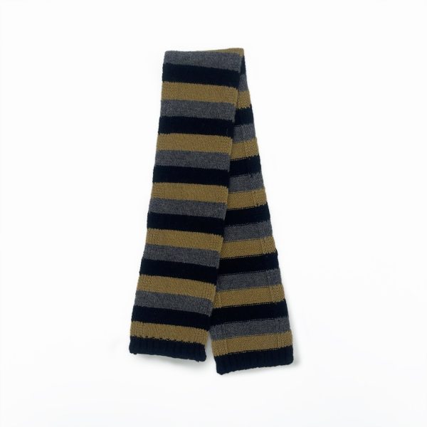 Baby Boys & Girls Grey Stripes Wool Scarf For Discount