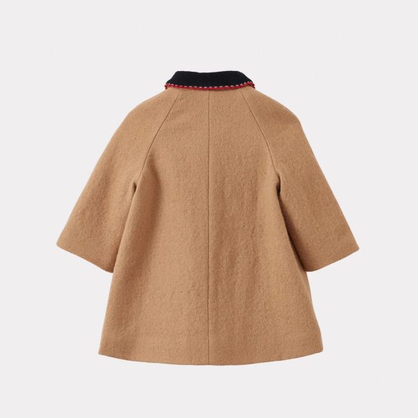 Boys & Girls Camel Wool Coat Fashion