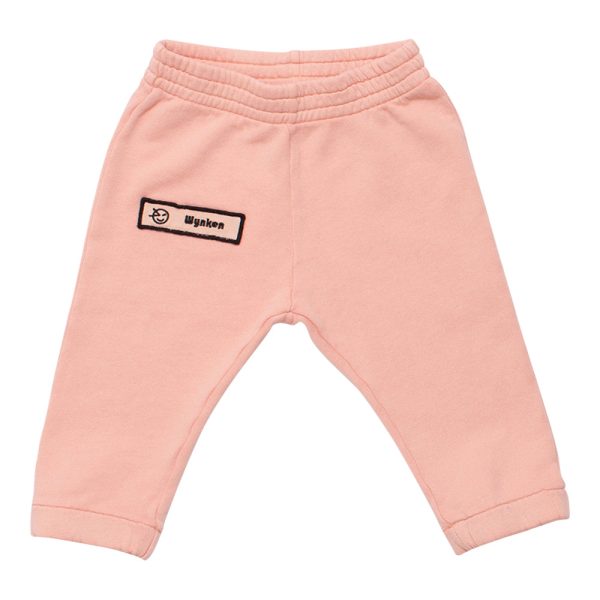 Baby Boys & Girls Pink Logo Cotton Trousers Fashion