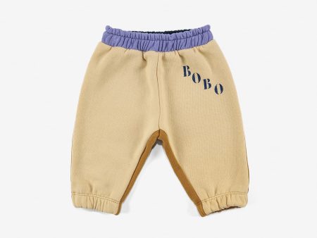 Baby Boys & Girls Brown Logo Cotton Trousers Online now